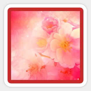 Wonderful floral deign in soft colors Sticker
